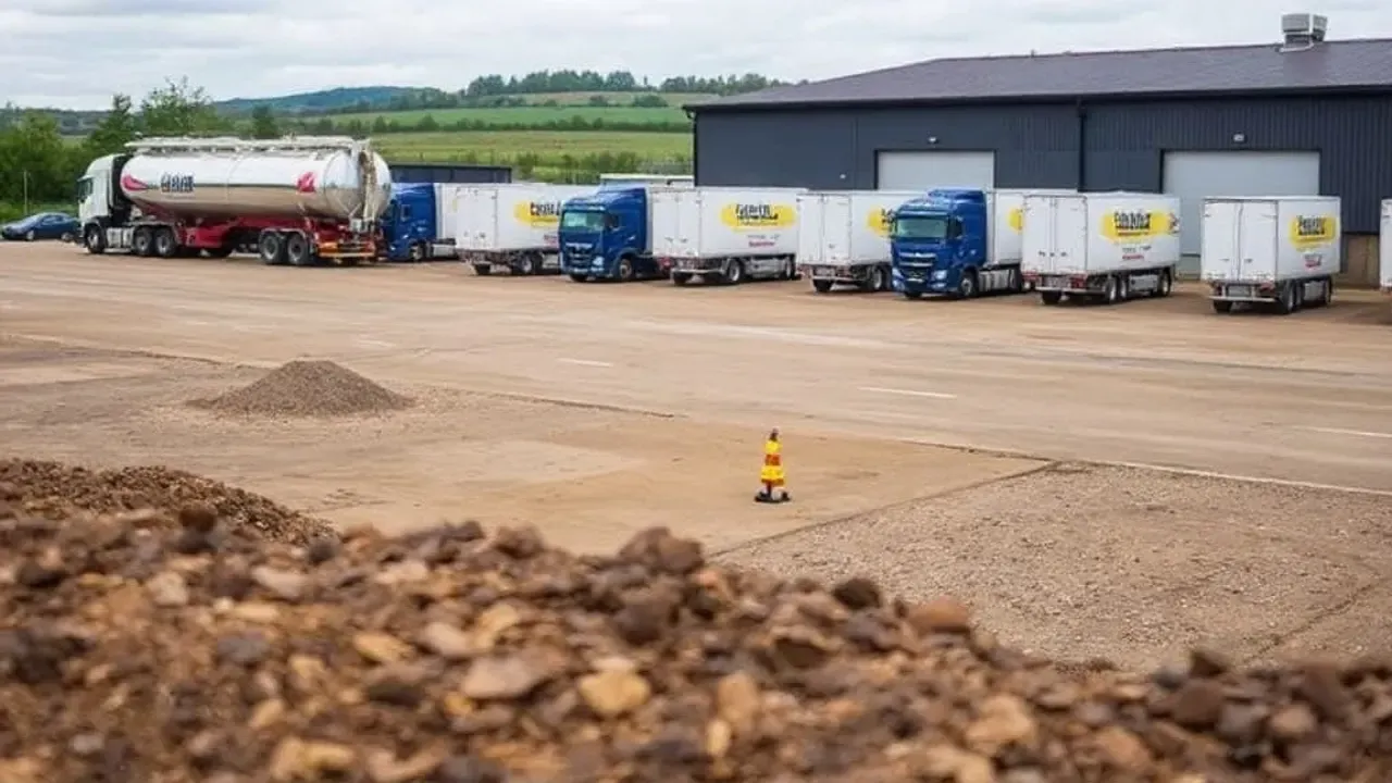 The site involved in LGV Category C (Class 2) training, near Manchester, seen from a distance